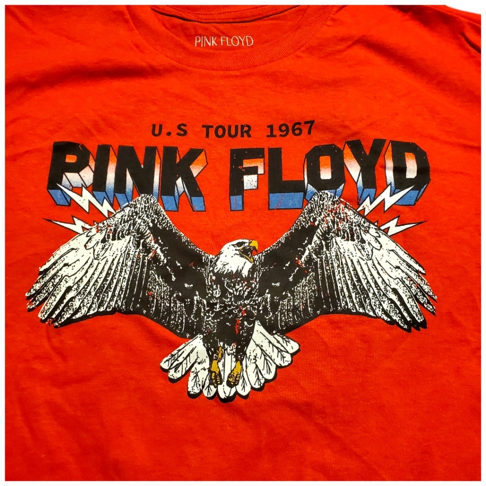 Pink Floyd XL Cropped Red Graphic T-Shirt - Picture 4 of 5